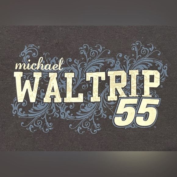 New with Tags size S small Chase Authentics Michael Waltrip 55 Tee Blue NASCAR - Picture 2 of 12